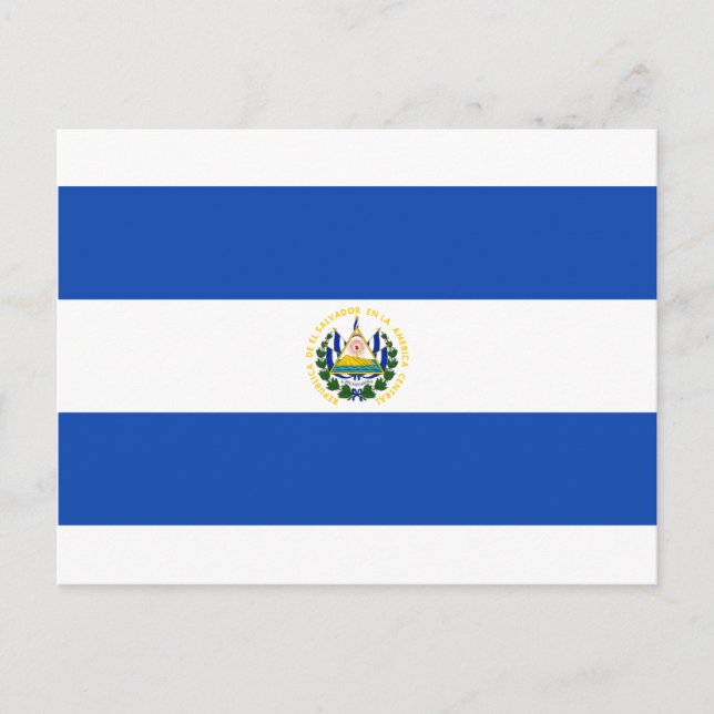 Carte Postale Drapeau d'El Salvador - Bandera de El Salvador (Devant)