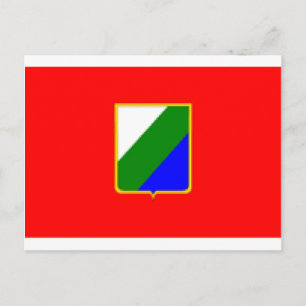 Carte Postale Drapeau des Abruzzes (Italie)