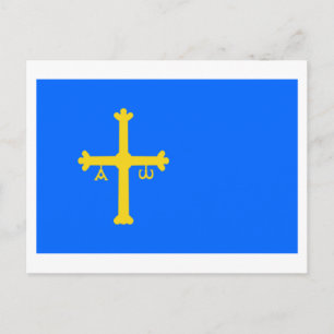 Carte Postale Drapeau des Asturies