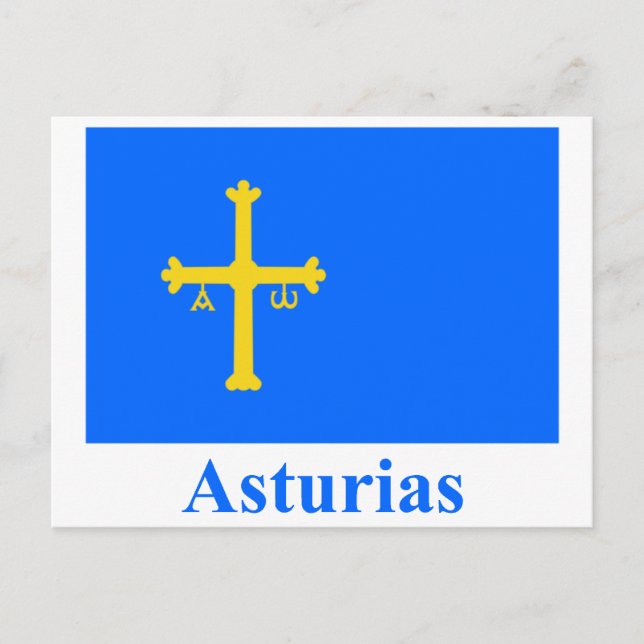 Carte Postale Drapeau des Asturies (Devant)