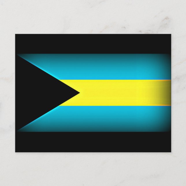 Carte Postale Drapeau des Bahamas Arête sombre (Devant)