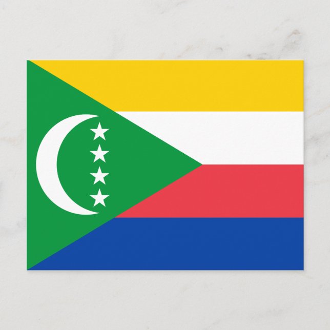 Carte Postale Drapeau des Comores (Devant)
