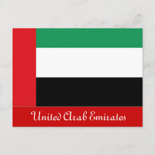 Carte postale drapeau des Émirats arabes unis