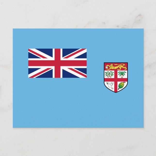Carte Postale Drapeau des Fidji (Devant)
