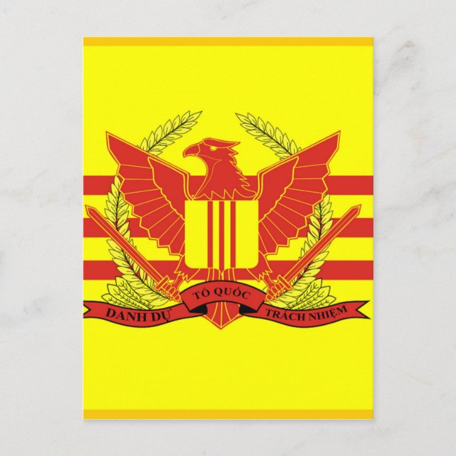 Carte Postale Drapeau des forces militaires de la République du  (Devant)