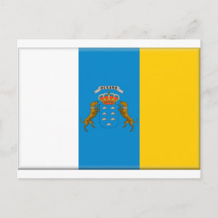 Carte Postale Drapeau des îles Canaries (Espagne)