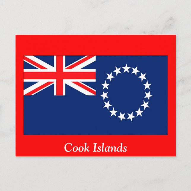 Carte Postale Drapeau des Îles Cook (Devant)