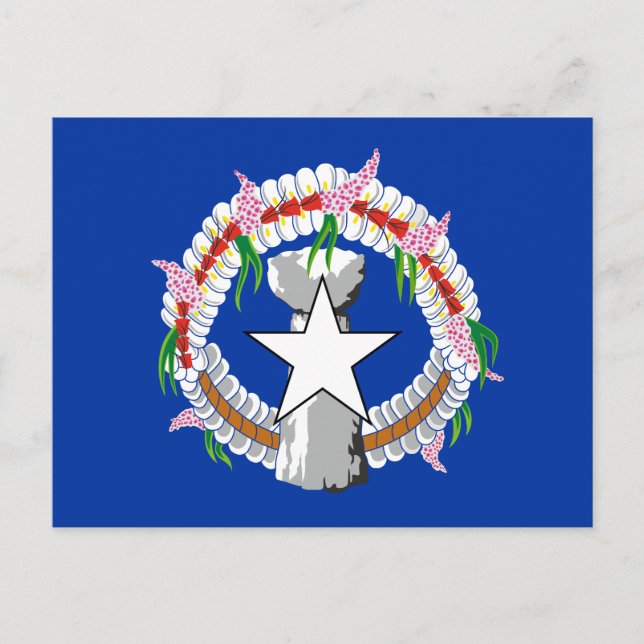 Carte Postale Drapeau des Îles Mariannes du Nord (Devant)