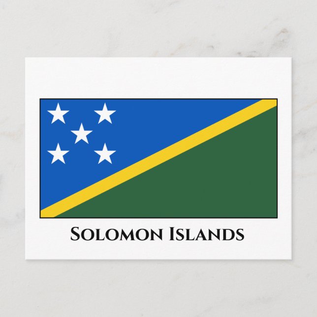 Carte Postale Drapeau des Îles Salomon (Devant)