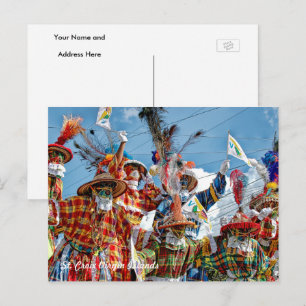 Carte Postale Drapeau des îles Vierges américaines Mocko Jumbies
