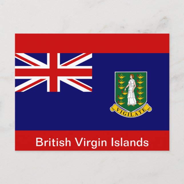 Carte Postale Drapeau des îles Vierges britanniques (Devant)