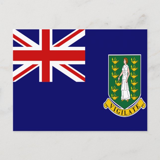 Carte Postale drapeau des îles Vierges britanniques (Devant)