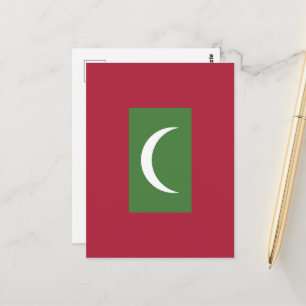 Carte Postale Drapeau des Maldives