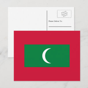 Carte Postale Drapeau des Maldives