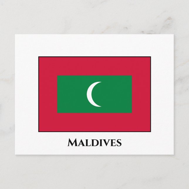 Carte Postale Drapeau des Maldives (Devant)