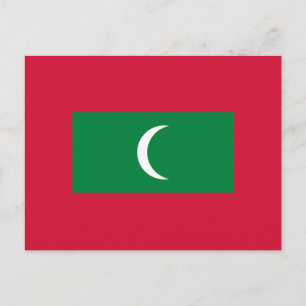 Carte Postale Drapeau des Maldives