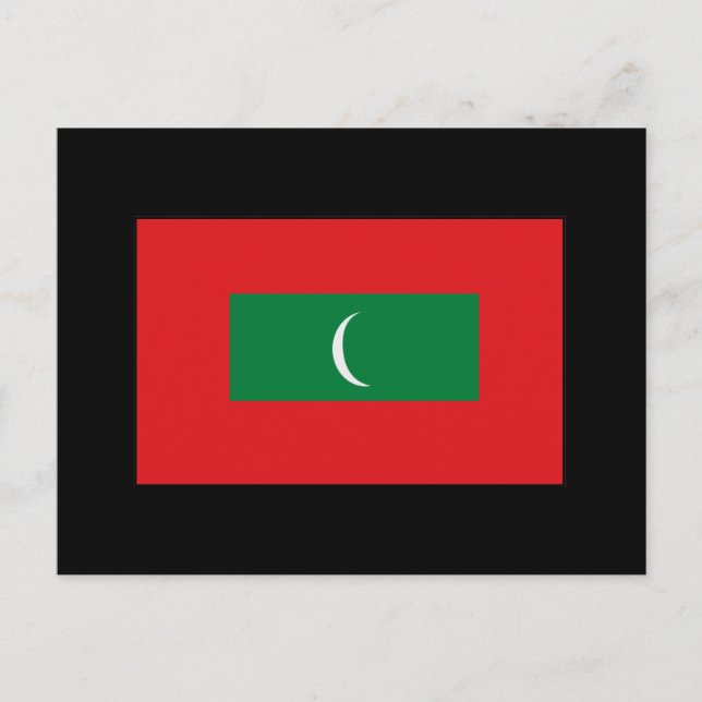 Carte Postale Drapeau des Maldives T-shirts et cadeaux (Devant)