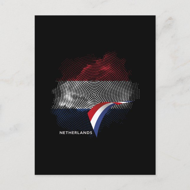 Carte Postale Drapeau des Pays-Bas (Devant)