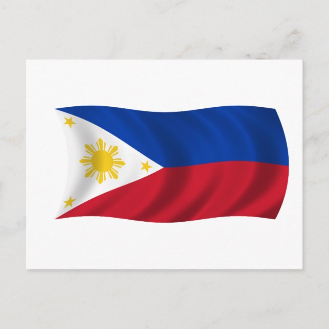 Carte Postale Drapeau des Philippines (Devant)