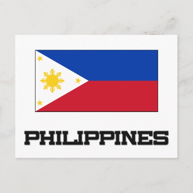 Carte Postale Drapeau des Philippines (Devant)