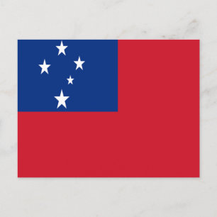 Carte Postale Drapeau des Samoa