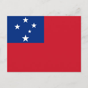 Carte Postale Drapeau des Samoa