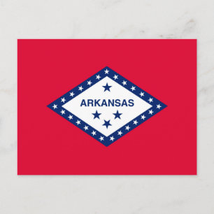 Carte Postale Drapeau d'État Arkansas