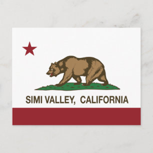 Carte Postale Drapeau d'État de Californie Simi Valley
