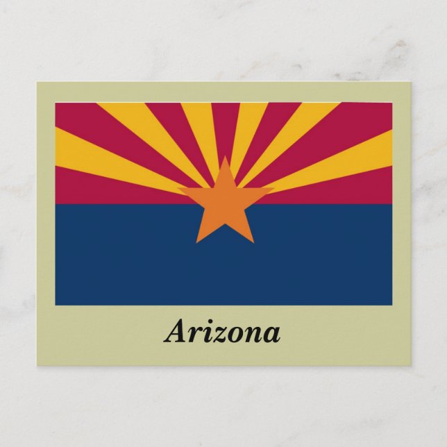 Carte Postale Drapeau d'État de l'Arizona (Devant)