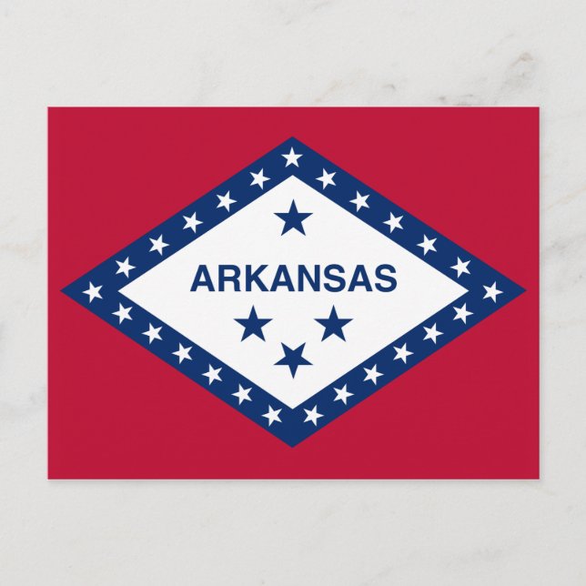 Carte Postale Drapeau d'État de l'Arkansas (Devant)