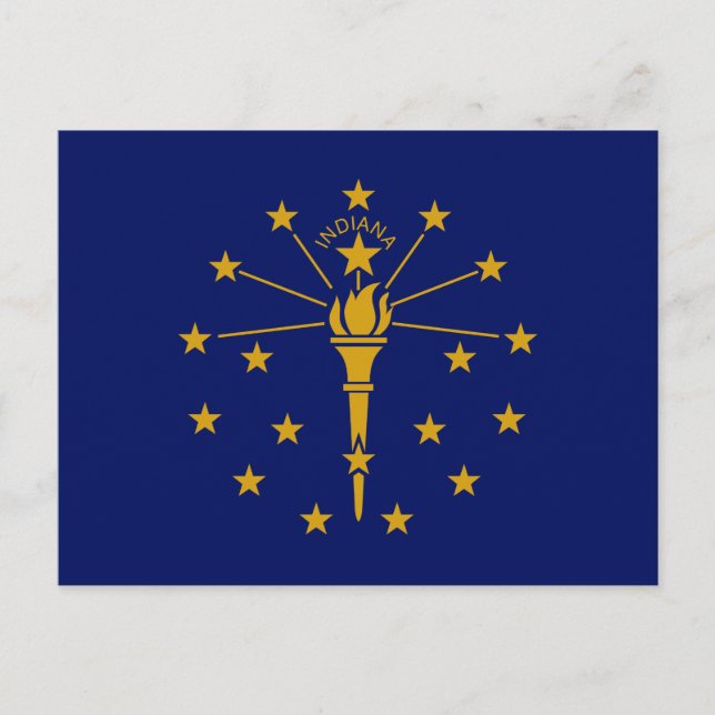 Carte Postale Drapeau d'État de l'Indiana (Devant)
