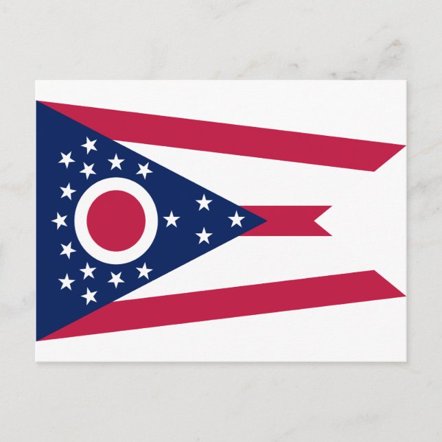 Carte Postale Drapeau d'état de l'Ohio (Devant)
