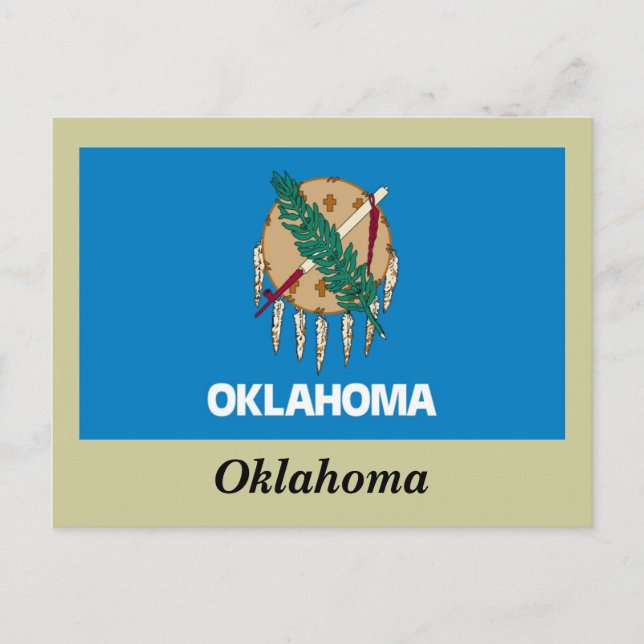 Carte Postale Drapeau d'État de l'Oklahoma (Devant)