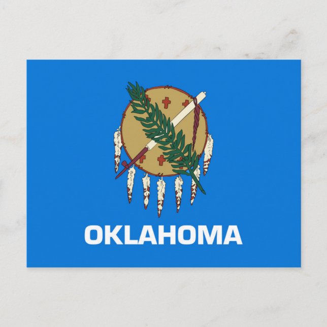 Carte Postale Drapeau d'État de l'Oklahoma, États-Unis (Devant)