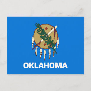 Carte Postale Drapeau d'État de l'Oklahoma, États-Unis