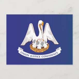 Carte Postale Drapeau d'État de Louisiane, États-Unis
