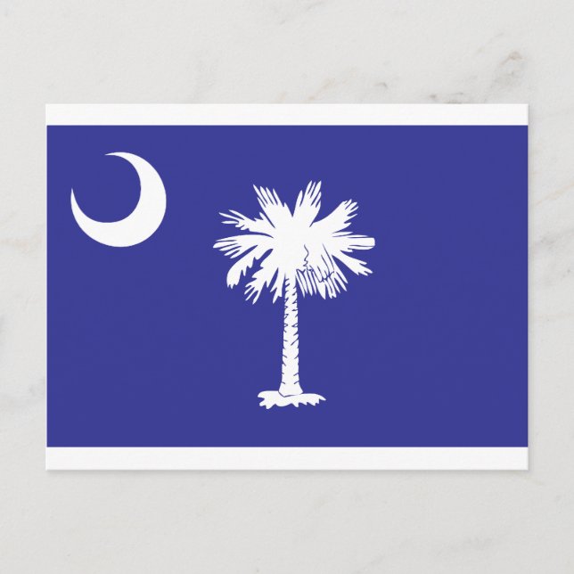 Carte Postale Drapeau d'état de SC Palmetto Moon (Devant)