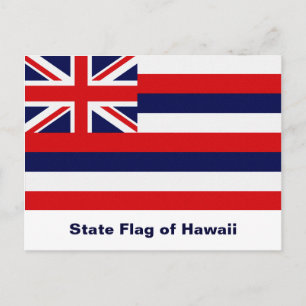 Carte Postale Drapeau d'État d'Hawaii