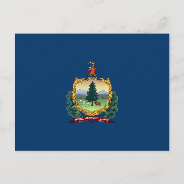 Carte Postale Drapeau d'État du Vermont (Devant)
