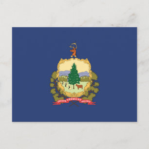 Carte Postale Drapeau d'État du Vermont, États-Unis