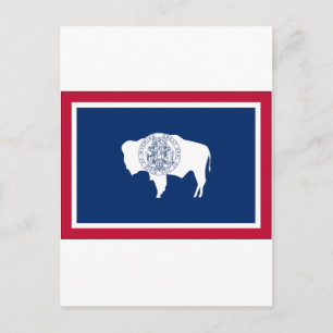 Carte Postale Drapeau d'État du Wyoming