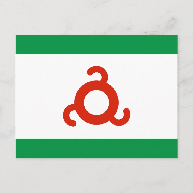 Carte Postale Drapeau d'Ingouchie (Devant)