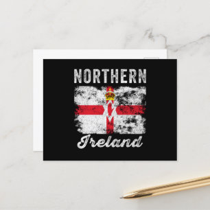 Carte Postale Drapeau d'Irlande du Nord en détresse
