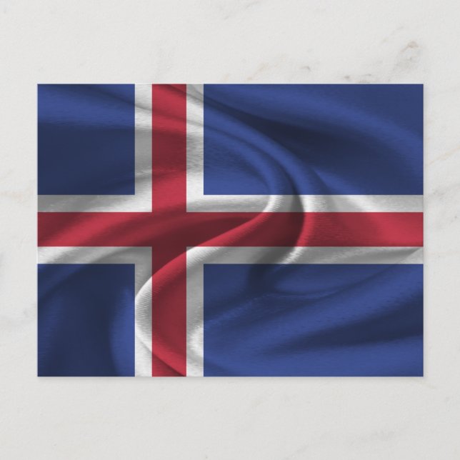 Carte Postale Drapeau d'Islande (Devant)