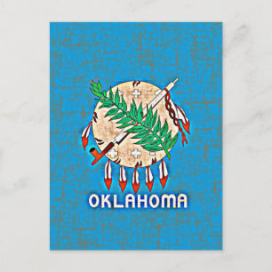 CARTE POSTALE DRAPEAU D'OKLAHOMA