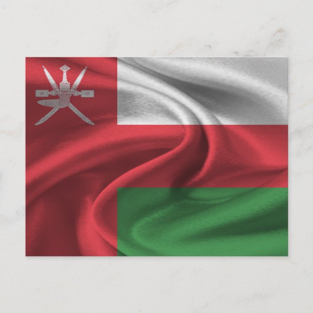 Carte Postale Drapeau d'Oman (Devant)
