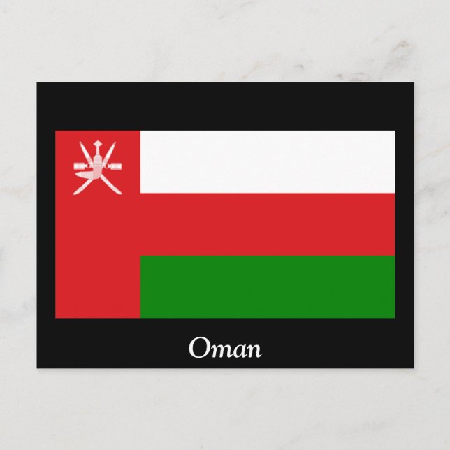 Carte Postale Drapeau d'Oman (Devant)