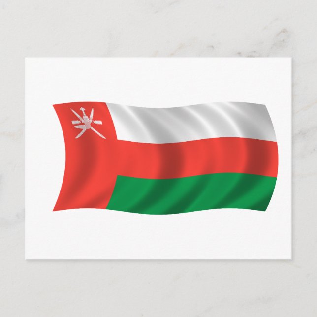 Carte Postale Drapeau d'Oman (Devant)