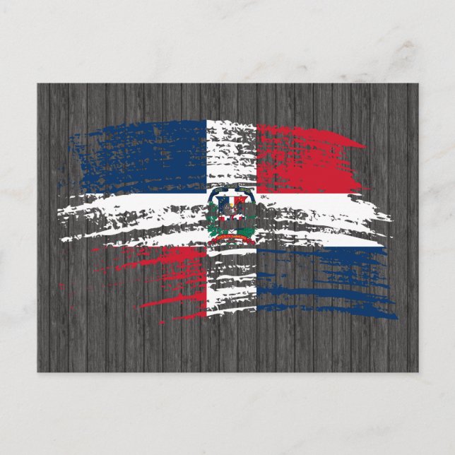 Carte Postale Drapeau dominicain cool (Devant)