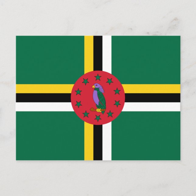 Carte postale Drapeau Dominique (Devant)